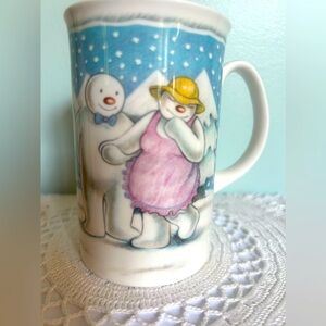 Vintage Royal Doulton Snowman Collection Mug The Party with Inserts 1985